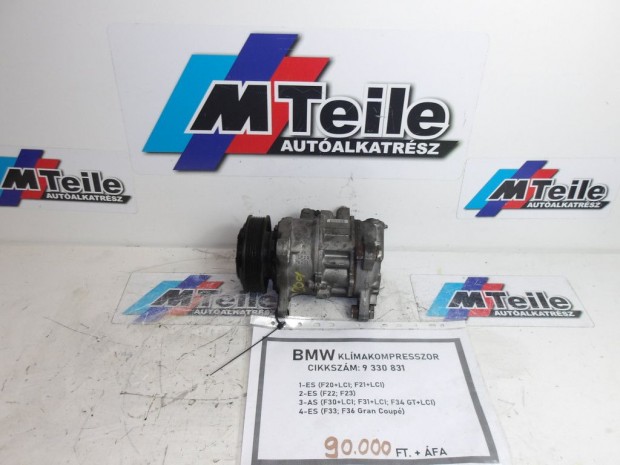 [GYRI BONTOTT] BMW - KLMAKOMPRESSZOR - 1-ES; 2-ES; 3-AS; 4-ES;  - C